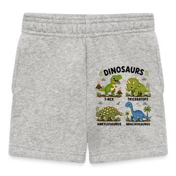 Apprendre les espèces de dinosaures pour les enfants - Short Bébé - gris chiné - Devant