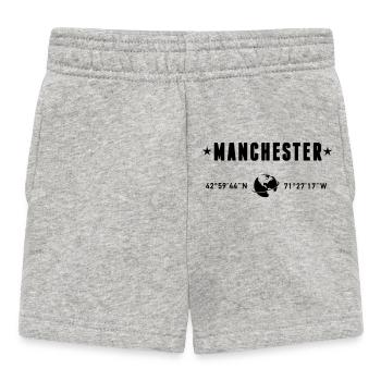 Manchester UK Koordinaten Planet Erde - Baby Shorts - Grau meliert - Vorne