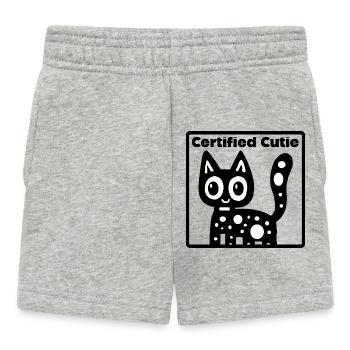 Cuteness Overload Cat - Baby Shorts - heather grey - Front