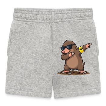Dabbing Mole - Baby Shorts - heather grey - Front