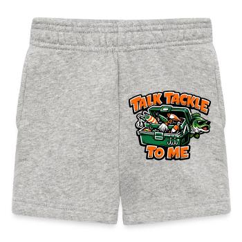 Talk Tackle To Me Fishing - Baby Shorts - heather grey - Front