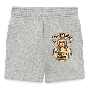 BANDIT DE POCHE - Short Bébé - gris chiné - Devant