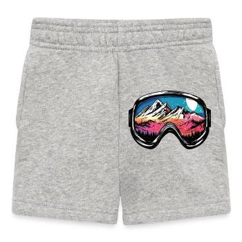 Ski Goggles Mountains Ski - Baby Shorts - heather grey - Front