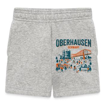 Oberhausen Germany Gasometer And Skybridge Skyline - Baby Shorts - Grau meliert - Vorne