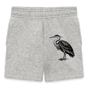 Großer Blaureiher - Baby Shorts - Grau meliert - Vorne