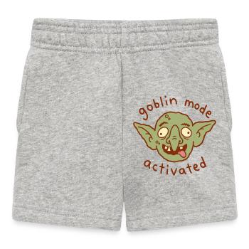 Goblin-Modus aktiviert - Baby Shorts - Grau meliert - Vorne