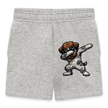 Dabbing Griffon Korthals - Baby Shorts - Grau meliert - Vorne