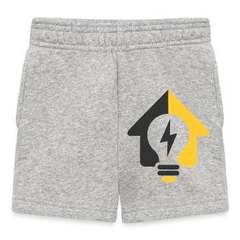 Elektro Haus Glühbirne Logo - Baby Shorts - Grau meliert - Vorne