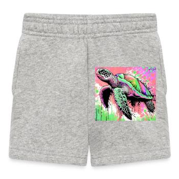 Schildkröte - Baby Shorts - Grau meliert - Vorne