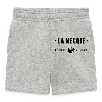 La Mecque Arabie Saoudite Coordonnées Globe - Short Bébé - gris chiné - Devant