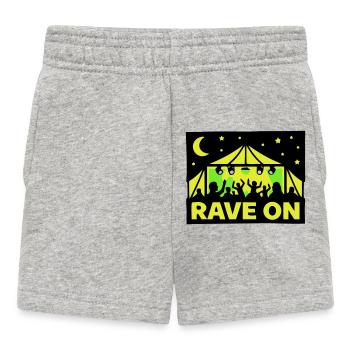 Rave On Festival Zelt Techno Party Crew - Baby Shorts - Grau meliert - Vorne