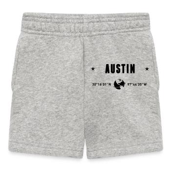 Austin Texas Coordonnées GPS Globe - Short Bébé - gris chiné - Devant