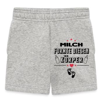 Milch formte diesen Koerper Baby Säugling - Baby Shorts - Grau meliert - Vorne