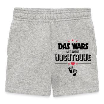 Das wars mit der Nachtruhe Baby Säugling - Baby Shorts - Grau meliert - Vorne