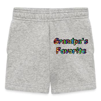 Grandpa's Favorite – Cute Baby & Toddler Design - Baby Shorts - heather grey - Front