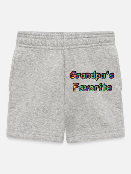 Grandpa's Favorite – Cute Baby & Toddler Design - Baby Shorts - heather grey