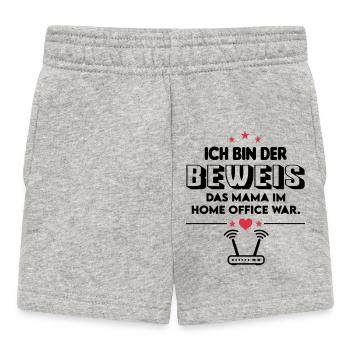 Beweis Mama Home Office Büro Baby Säugling - Baby Shorts - Grau meliert - Vorne