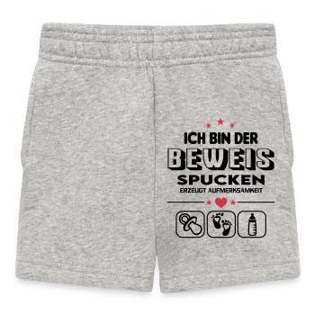 Beweis Spucken Sabbern Babylatz Baby Säugling - Baby Shorts - Grau meliert - Vorne