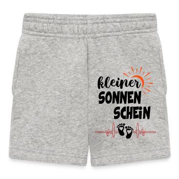 Kleiner Sonnenschein Sonne Baby Säugling - Baby Shorts - Grau meliert - Vorne