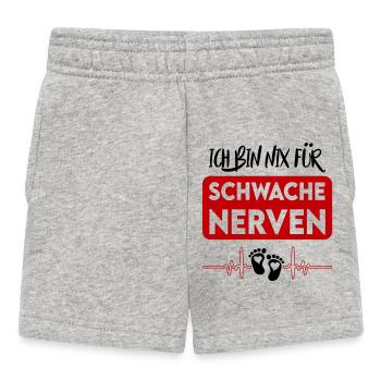 Nichts für schwache Nerven Geschrei Baby - Baby Shorts - Grau meliert - Vorne