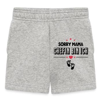 Mama Chefin bin ich Baby Sprüche - Baby Shorts - Grau meliert - Vorne