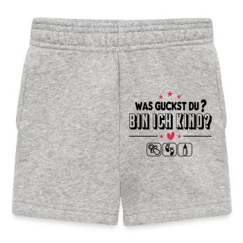 Nicht angucken Kino Anglotzen Baby Säugling - Baby Shorts - Grau meliert - Vorne