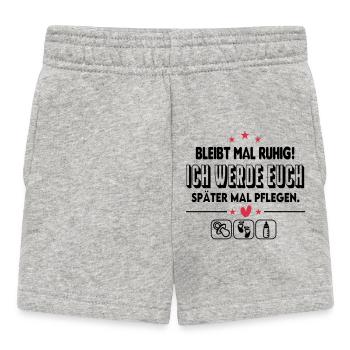 Pflegekraft der Zukunft Zukunftsberufe Baby Spruch - Baby Shorts - Grau meliert - Vorne