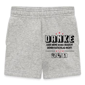 Mama braucht keinen Ratschlag Ratschläge Baby - Baby Shorts - Grau meliert - Vorne
