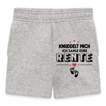 Ich zahle eure Rente Baby Säugling - Baby Shorts - Grau meliert - Vorne