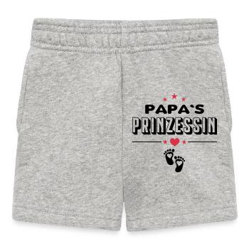 Papas Prinzessin Königin Baby Säugling - Baby Shorts - Grau meliert - Vorne