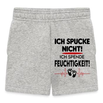 Ich spucke nicht, ich spende Feuchtigkeit - Baby - Baby Shorts - Grau meliert - Vorne
