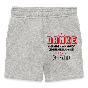 Mama braucht keinen Ratschlag Ratschläge - Baby Shorts - Grau meliert - Vorne