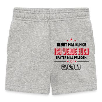 Pflegekraft der Zukunft Zukunftsberufe Babyspruch - Baby Shorts - Grau meliert - Vorne