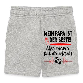 Mein Papa ist der Beste Babysprüche - Baby Shorts - Grau meliert - Vorne