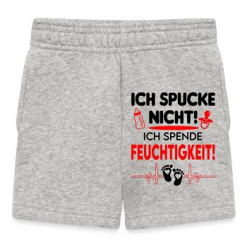 Ich spucke nicht, ich spende Feuchtigkeit Baby - Baby Shorts - Grau meliert - Vorne