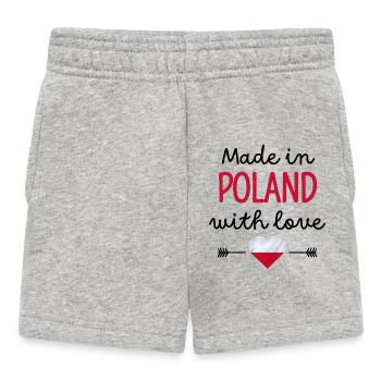 Made in Poland with Love – Babykleidung - Baby Shorts - Grau meliert - Vorne