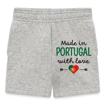 Fabriqué au Portugal avec amour – Vêtements pour bébé - Short Bébé - gris chiné - Devant