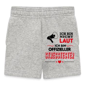 Junge Stress machen Testen Babysprüche Lustig - Baby Shorts - Grau meliert - Vorne