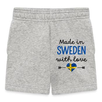 Made in Sweden with Love – Babykleidung - Baby Shorts - Grau meliert - Vorne