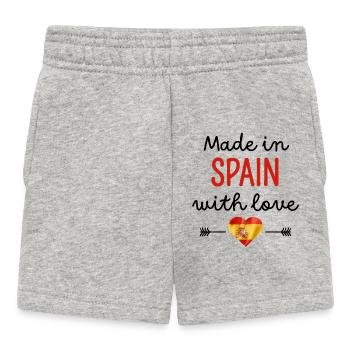Made in Spain with Love – Babykleidung - Baby Shorts - Grau meliert - Vorne