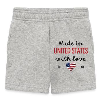 Made in United States with Love – Babykleidung - Baby Shorts - Grau meliert - Vorne