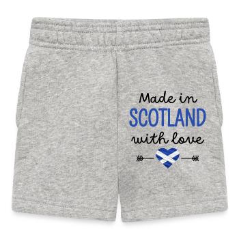 Made in Scotland with Love – Babykleidung - Baby Shorts - Grau meliert - Vorne