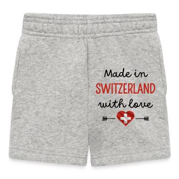 Made in Switzerland with Love – Babykleidung - Baby Shorts - Grau meliert - Vorne