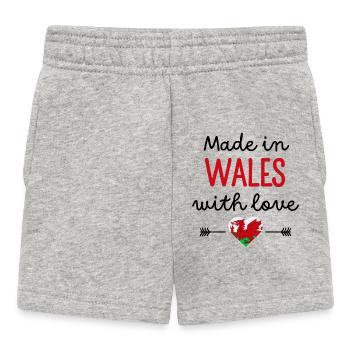 Made in Wales with Love – Babykleidung - Baby Shorts - Grau meliert - Vorne