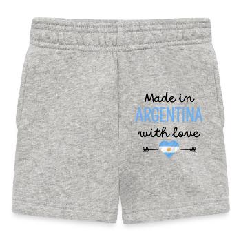 Made in Argentina with Love – Babykleidung - Baby Shorts - Grau meliert - Vorne