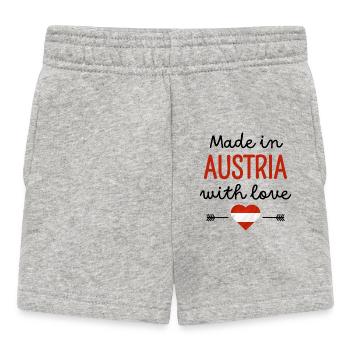 Made in Austria with Love – Babykleidung - Baby Shorts - Grau meliert - Vorne