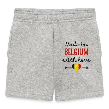 Made in Belgium with Love – Babykleidung - Baby Shorts - Grau meliert - Vorne