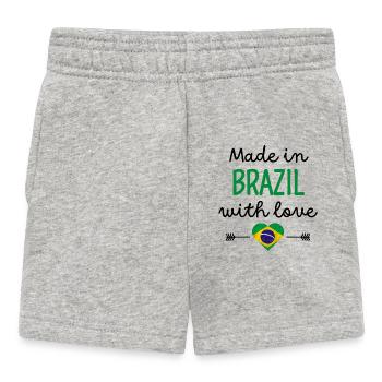Made in Brazil with Love – Babykleidung - Baby Shorts - Grau meliert - Vorne