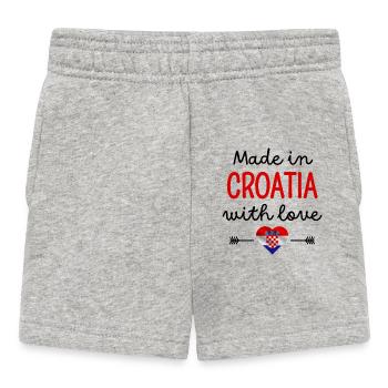 Made in Croatia with Love – Babykleidung - Baby Shorts - Grau meliert - Vorne