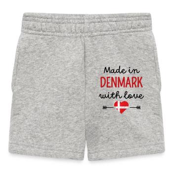 Fabriqué au Danemark avec amour – Vêtements pour bébé - Short Bébé - gris chiné - Devant